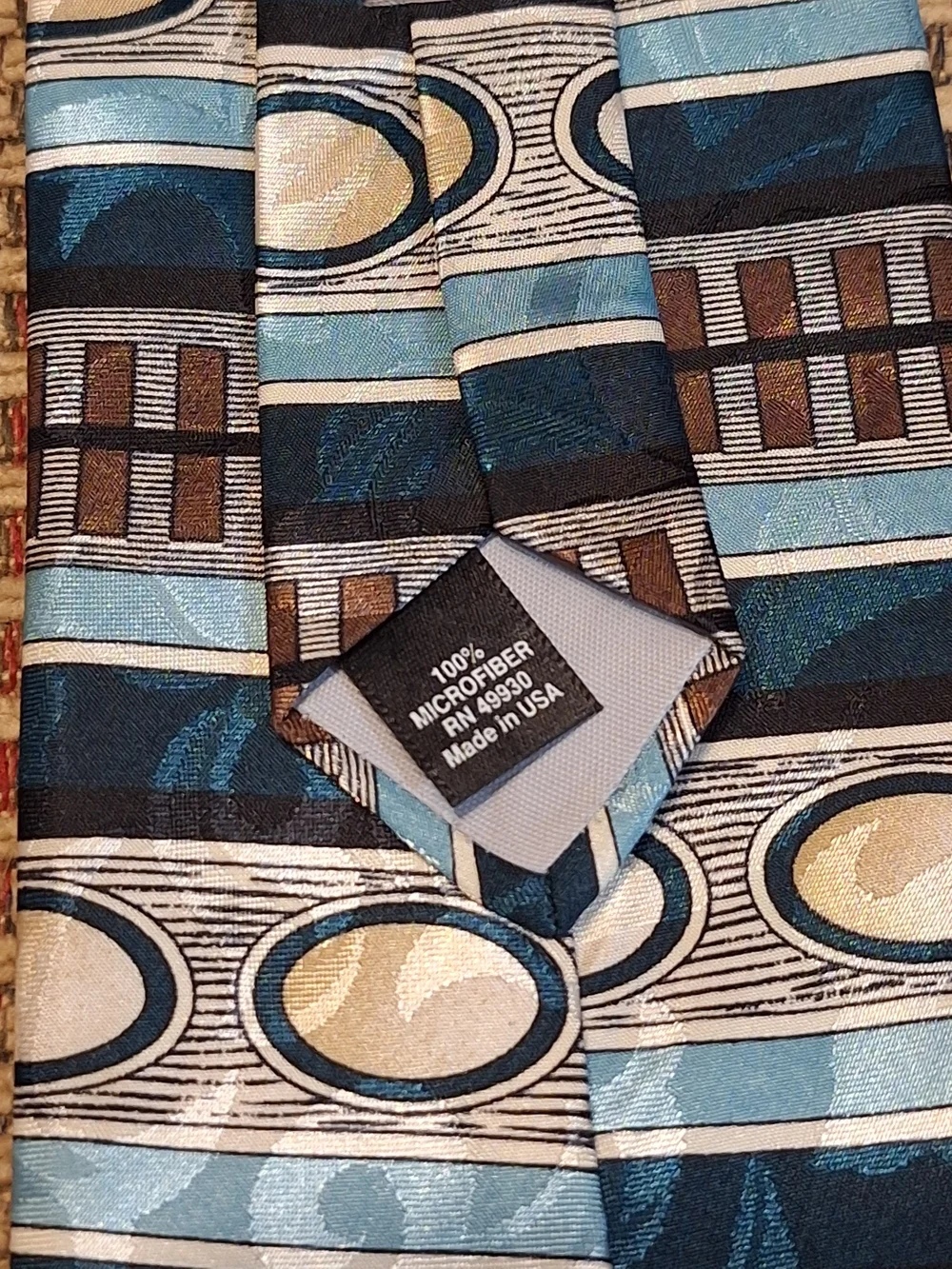Trio Of 100% Microfiber Men's Patterned Clip On Ties - Made In USA
